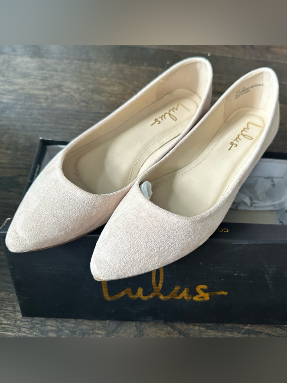 Lulu's Holly Nude Suede Flats